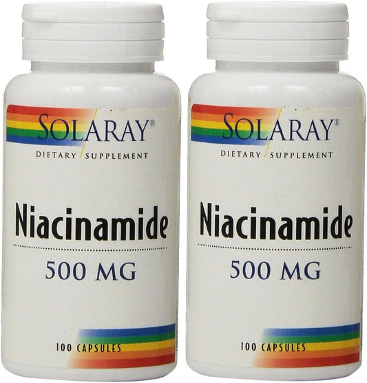 Solaray AEE Niacinamide 500mg - 100 Vegetarian Capsules