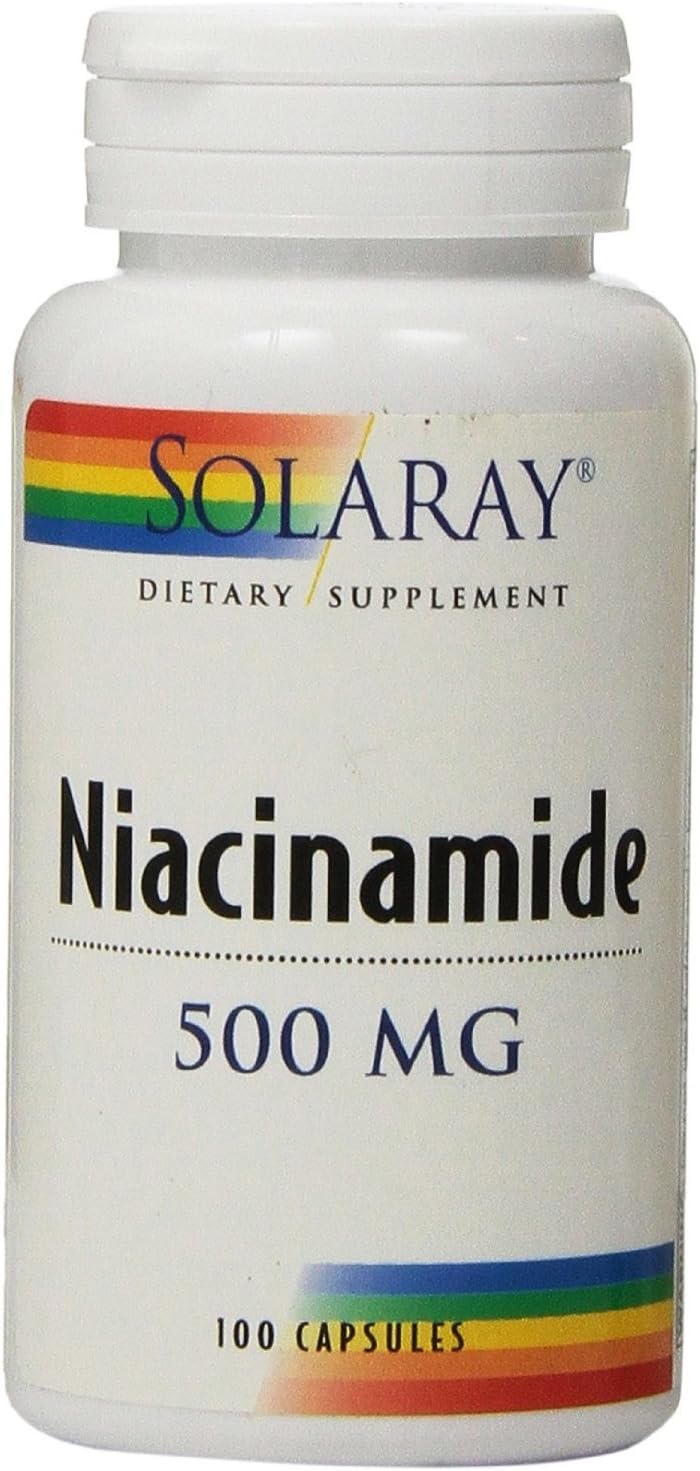Solaray AEE Niacinamide 500mg - 100 Vegetarian Capsules