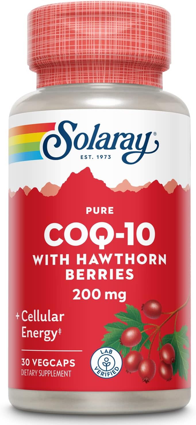 Solaray CoQ-10 200mg VegCaps with Antioxidant Herb Blend for Heart Health & Energy Support