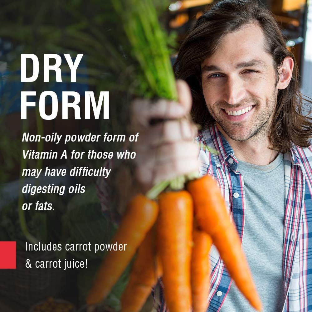 Solaray Dry Vitamin A 7,500 mcg VegCaps - 60 Count Bottle