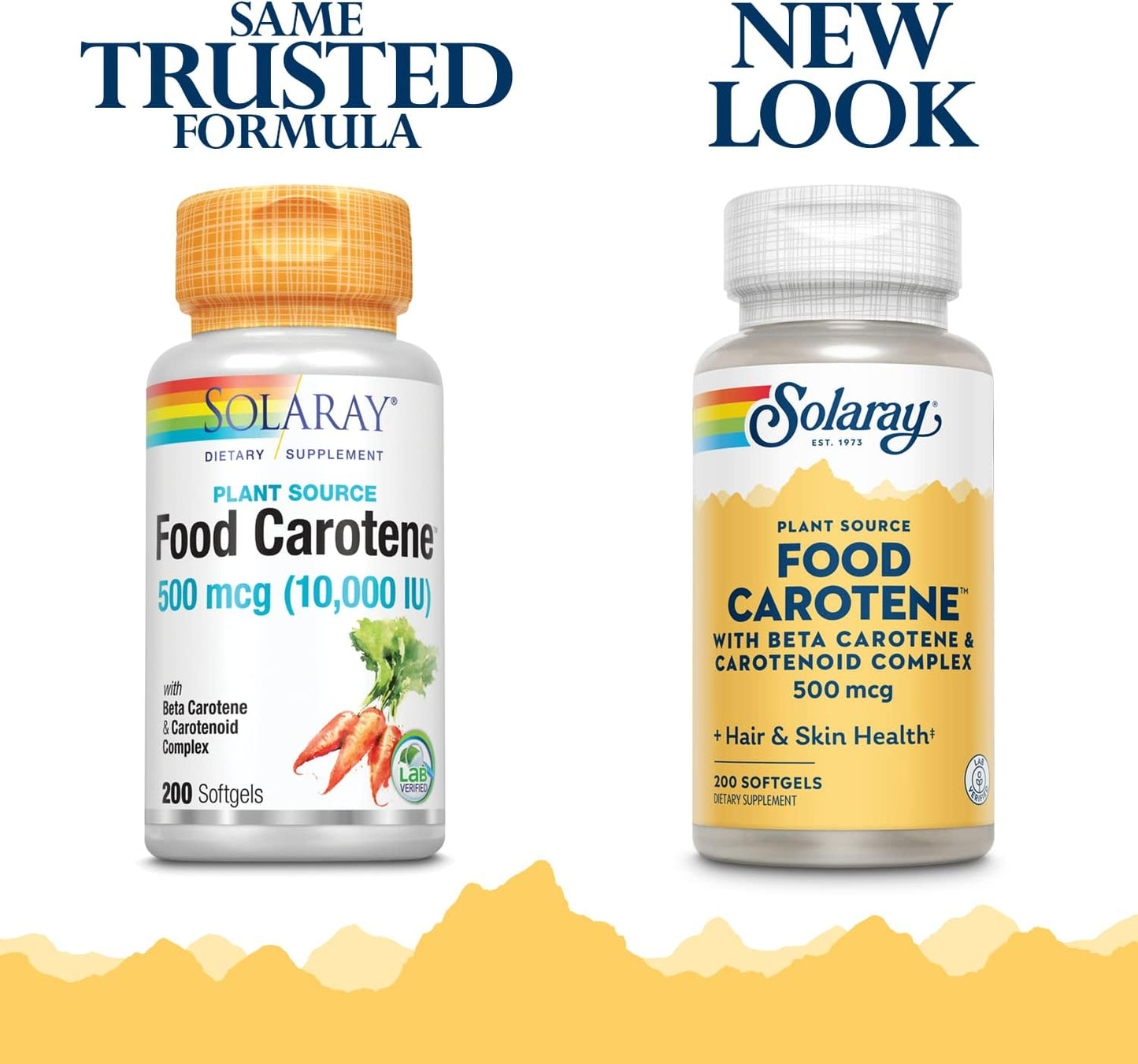 Solaray Food Carotene & Vitamin A Supplement - 10000 IU for Healthy Skin, Eyes, Antioxidant & Immune Support - 200 Count