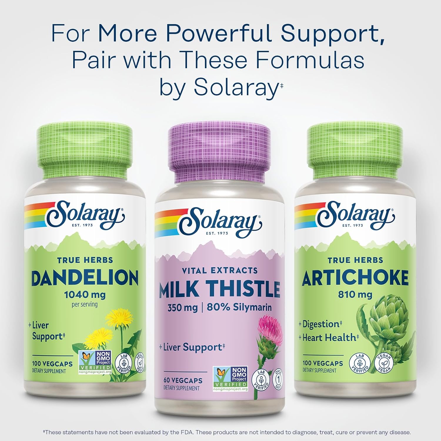 Solaray Milk Thistle Seed Extract 350mg - 80% Silymarin, Liver Support, Vegan, Lab Verified, 60 VegCaps
