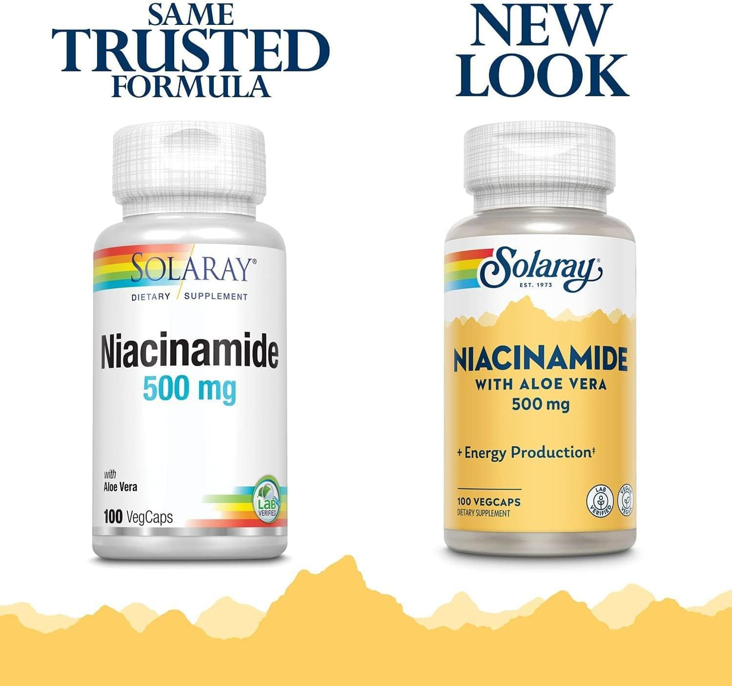 Solaray Niacinamide 500mg - 100 Vegetarian Capsules for Skin Health and Wellness