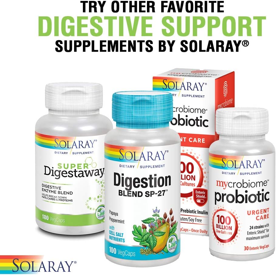 Solaray Pancreatin 1300 Enzyme Support 180 Capsules (2 Pack)