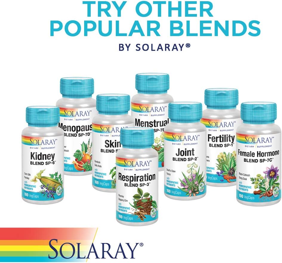 SOLARAY Thyroid Support Supplement | Herbal Blend with Cell Salt Nutrients | Non-GMO, Vegan | 100 Servings | 100 VegCaps