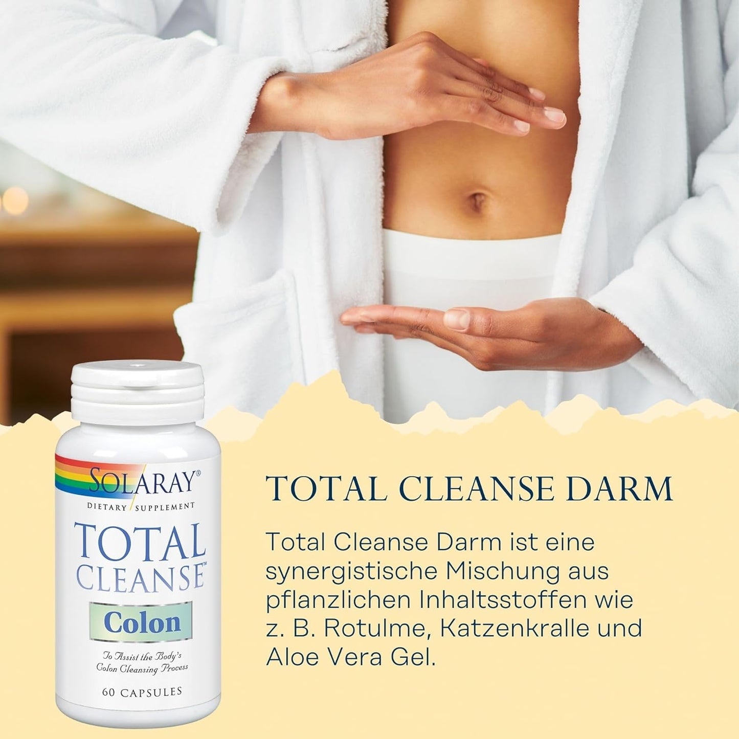 Solaray Total Cleanse Colon 60 Veg Capsules - Plastic Bottle