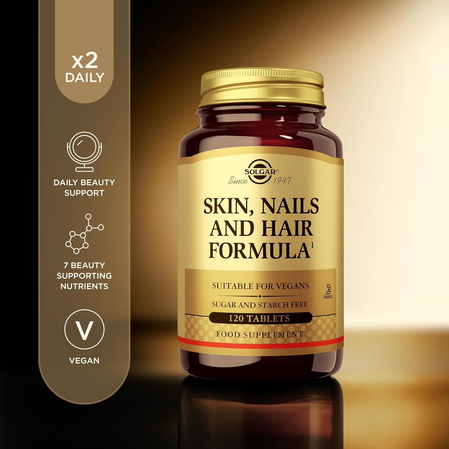 Solgar Advanced MSM Formula for Skin, Nails & Hair - 120 Tablets with Collagen Support - Zinc, Vitamin C & Copper - Non GMO, Vegan, Gluten & Dairy Free