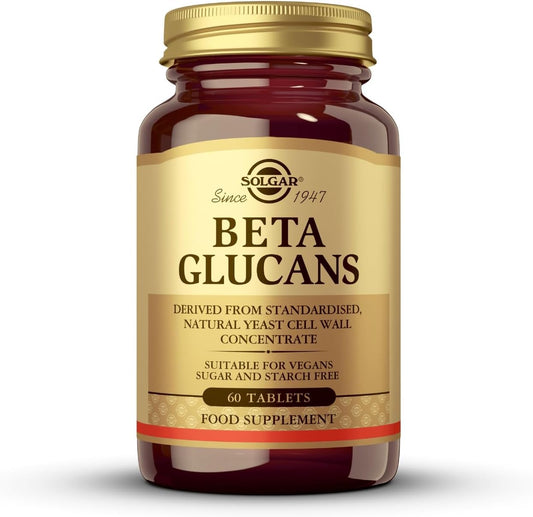 Solgar Beta Glucans Tablets - Non-GMO, Vegan, Gluten & Dairy Free - 60 Servings - 60 Count