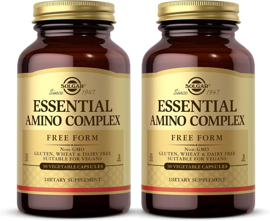 Solgar Essential Amino Complex 180 Servings - 90 Veg Caps x 2 - Non-GMO, Vegan, Gluten-Free, Dairy-Free, Kosher
