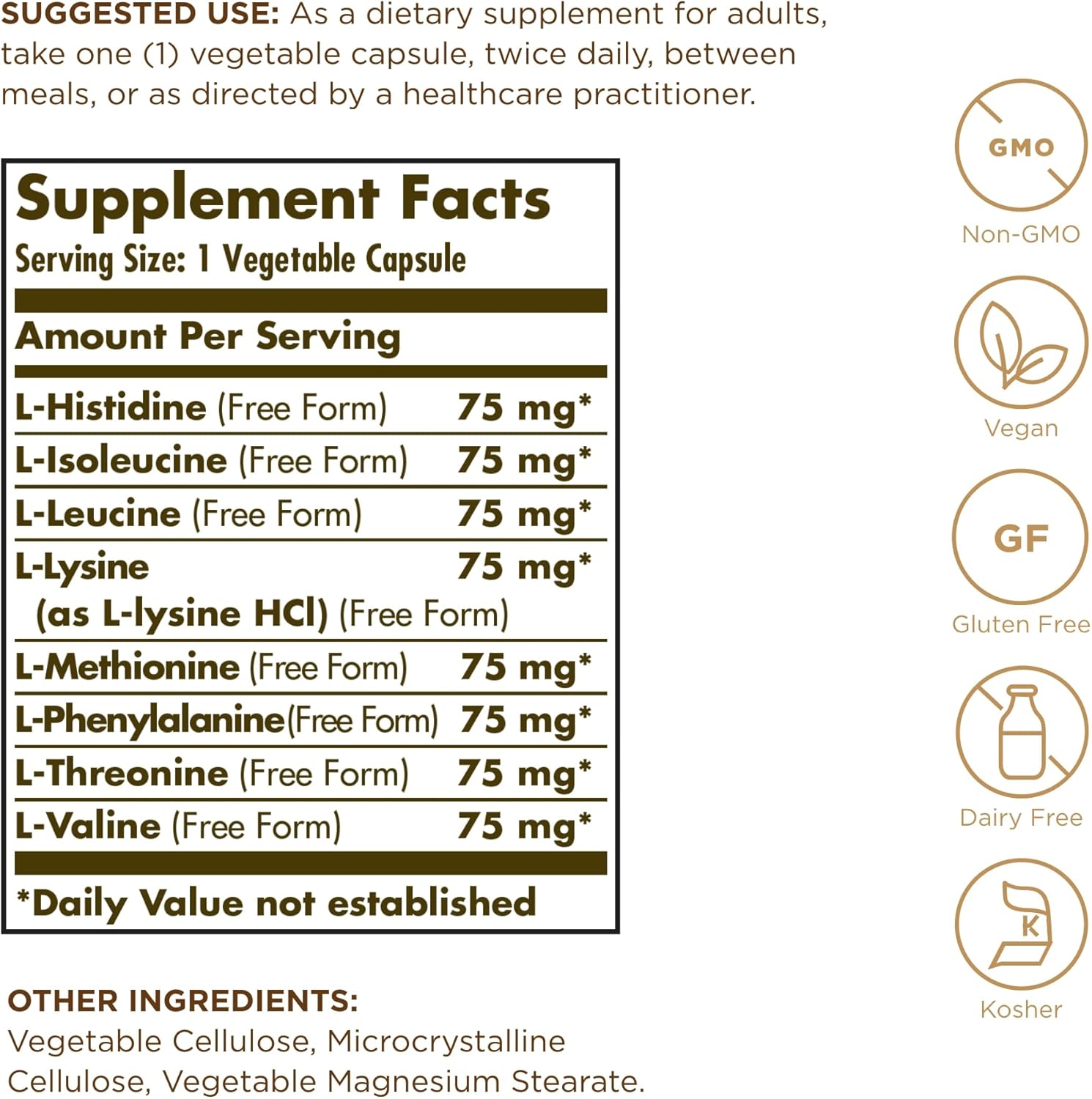 Solgar Essential Amino Complex 180 Servings - 90 Veg Caps x 2 - Non-GMO, Vegan, Gluten-Free, Dairy-Free, Kosher