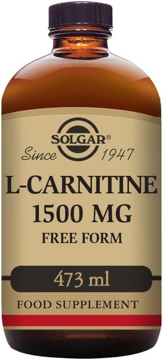 Solgar L-Carnitine 1500mg Liquid - Lemon Flavor - Heart Health & Energy - Non-GMO, Vegan, Gluten Free - 16 oz.