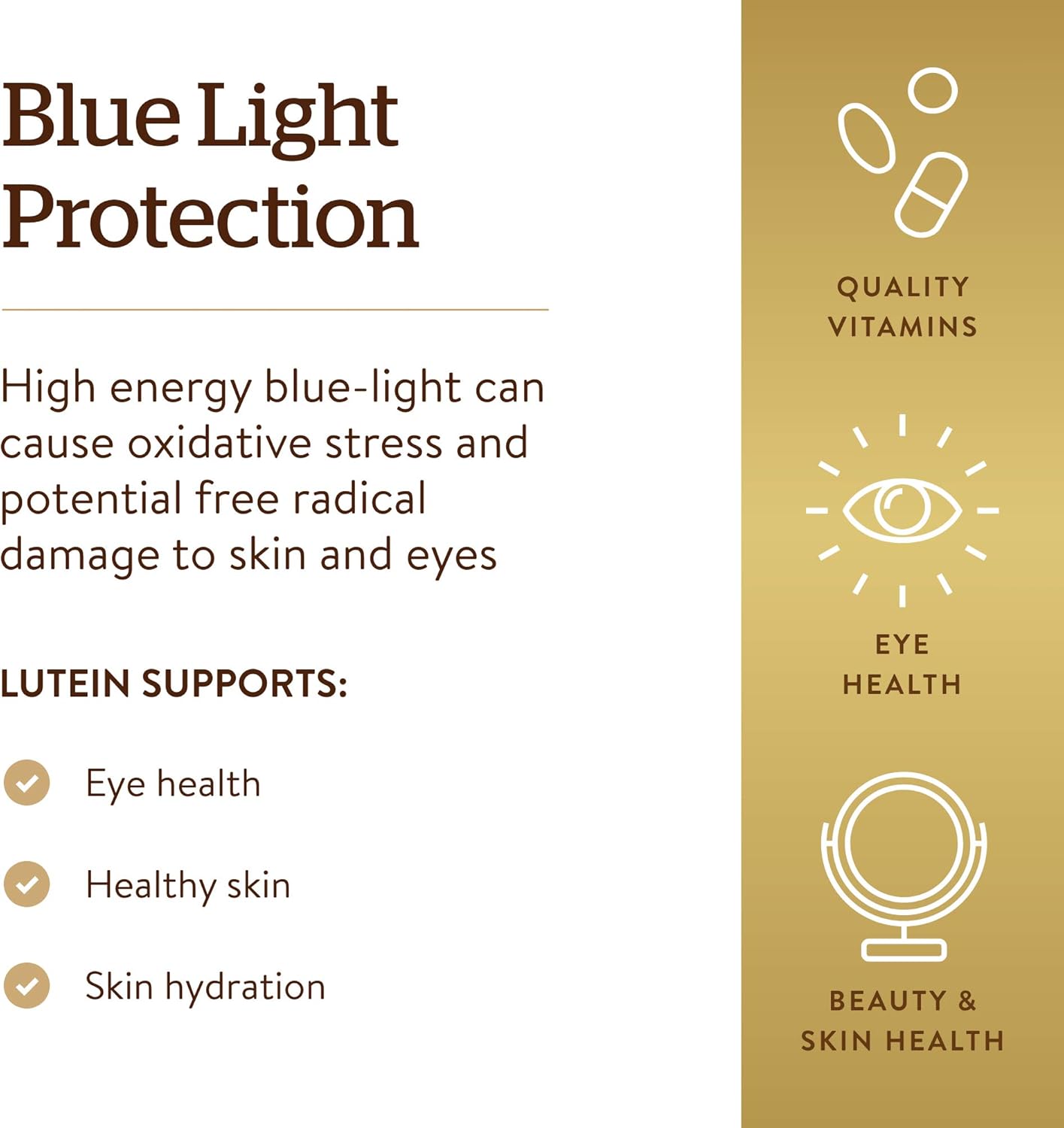 Solgar Lutein Softgels 40mg - Promotes Eye Health, Blue-Light Protection - FloraGLO Lutein, Gluten & Dairy Free - 30 Servings