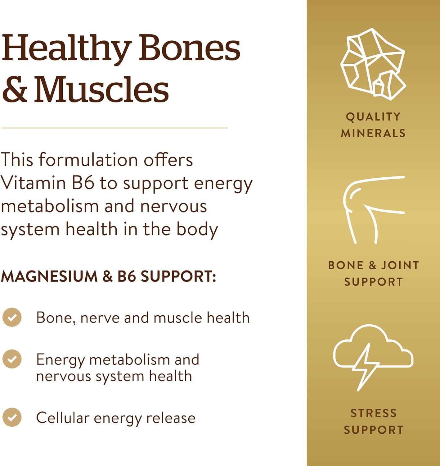 Solgar Magnesium with Vitamin B6 Tablets - Supports Bone Health, Nerve & Muscle Function, Energy Metabolism - Non-GMO, Vegan, Gluten Free, Dairy Free - 83 Servings