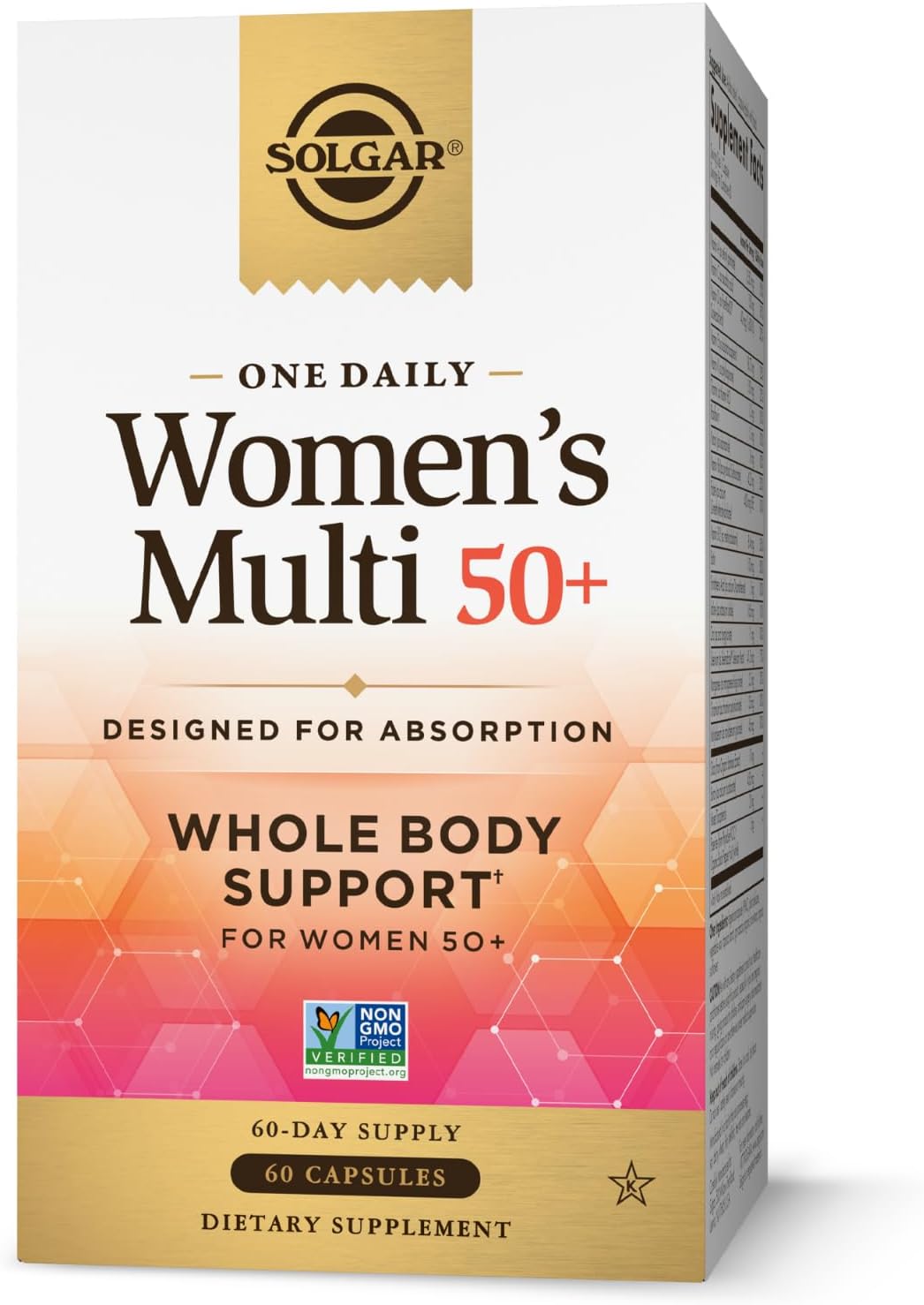Solgar One Daily Women's Multi 50+ - Support Heart, Bone, Breast Health - Energy, Stress Relief - Hair, Skin & Nails - 60 Vegan Capsules