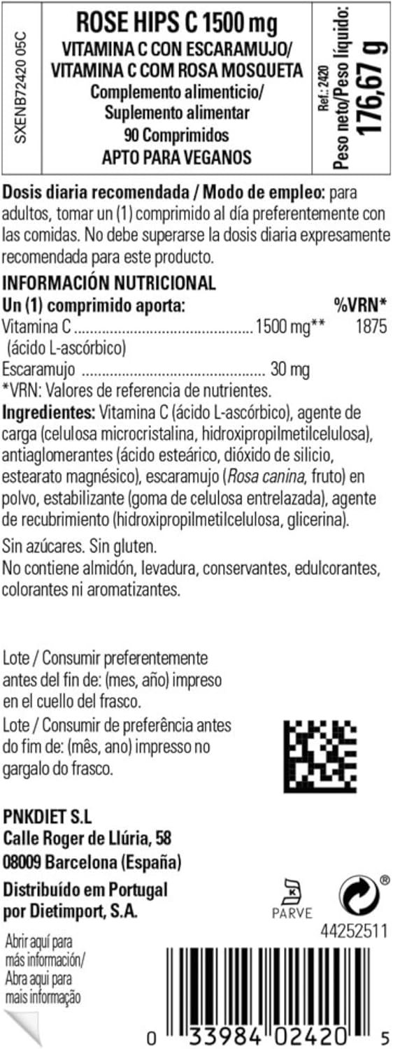 Solgar Vitamin C 1500mg Tablets with Rose Hips - Antioxidant & Immune Support - Non-GMO, Vegan, Gluten Free - 90 Servings