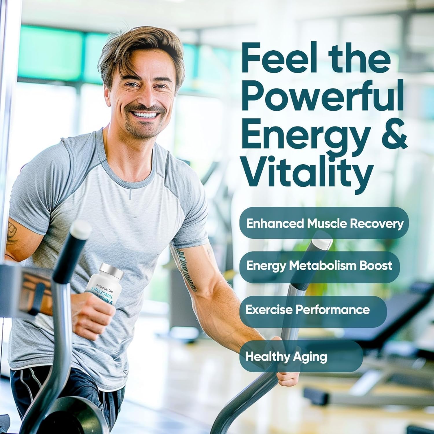 solodate lab Urolithin A Supplement - Enhanced Cellular Energy & Antioxidant Support for Healthy Aging