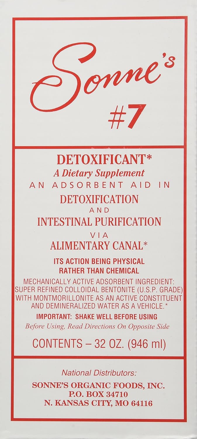 Sonne's Detoxification No 7 Liquid Cleanse, 32 oz Bottle - All Natural Herbal Supplement