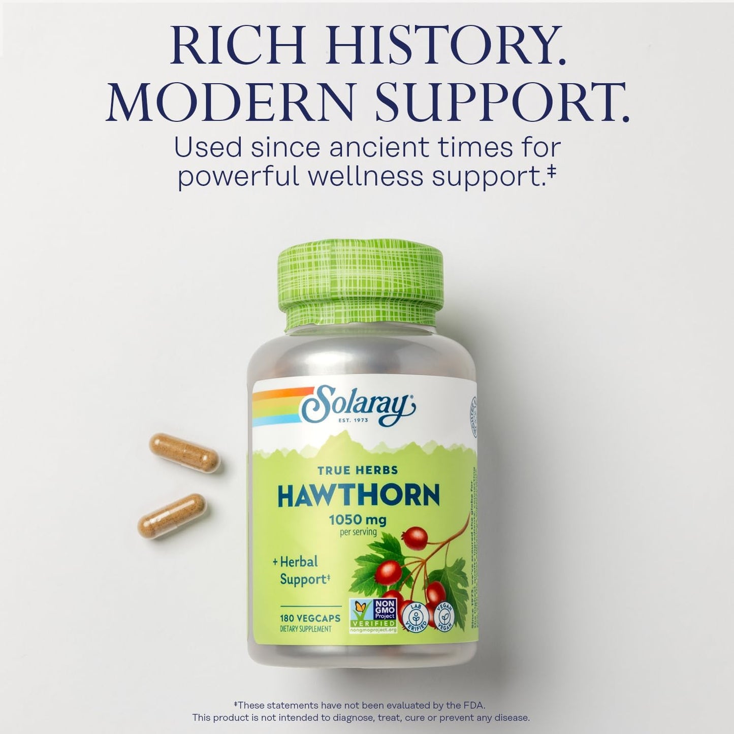 Soothing Herbal Support Bundle - Mullein Leaf 330mg & Hawthorn Berry 1050mg Capsules - Vegan, Non-GMO, Lab Verified - 60-Day Guarantee - 200/180 VegCaps