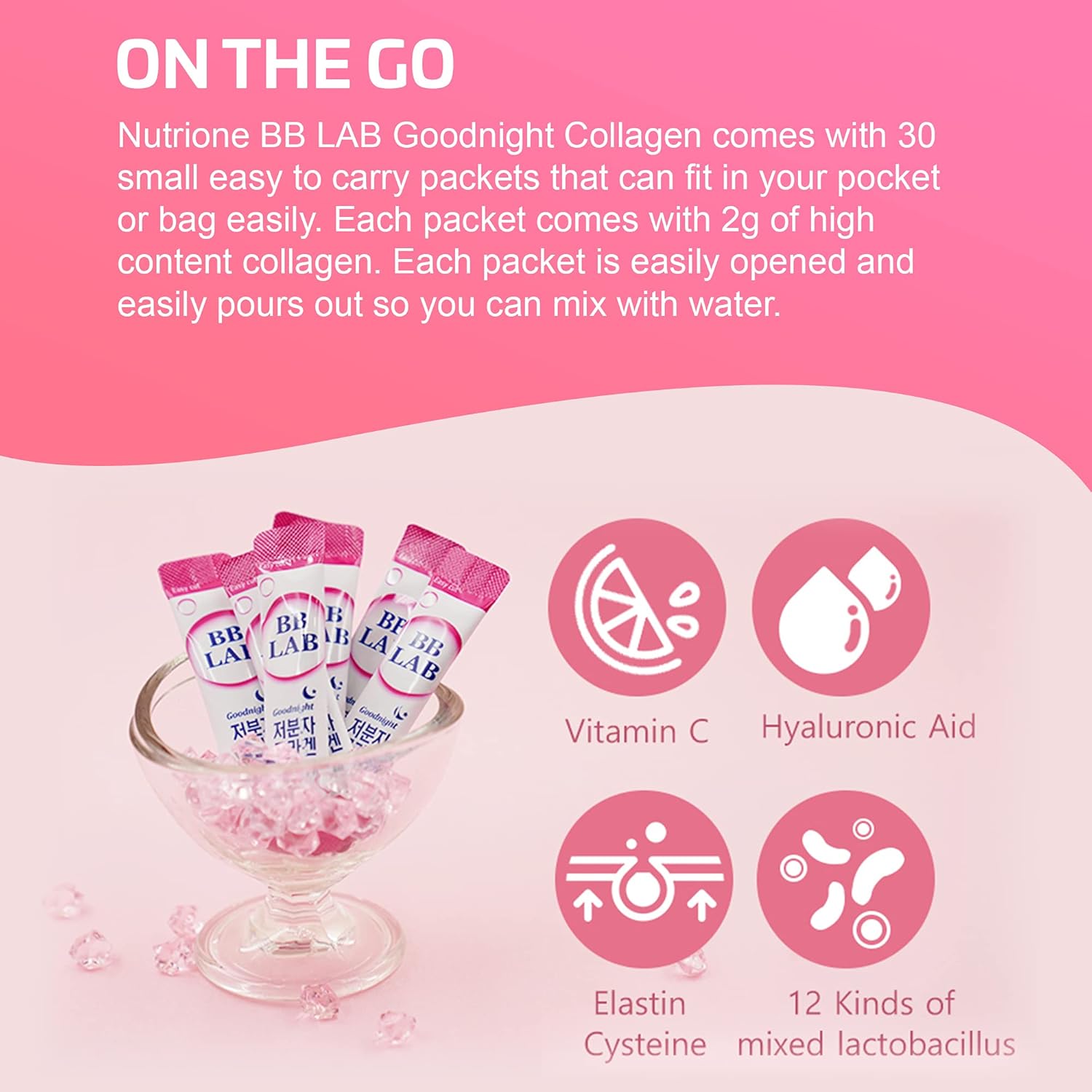 SOUND OF SEOUL BB LAB Goodnight Collagen: Low Molecular Formula for Skin & Bone Health, 1 Month Supply, 30 Packets