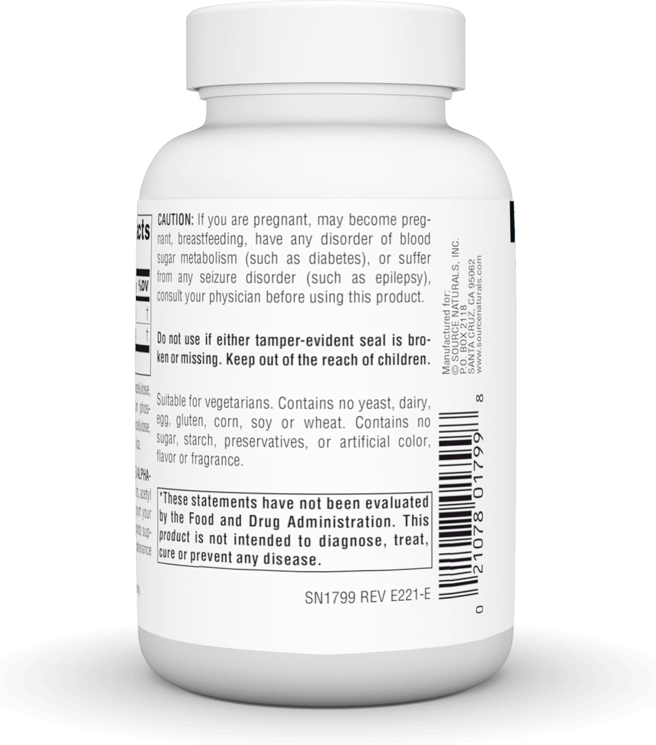 Source Naturals Acetyl L-Carnitine and Alpha-Lipoic Acid, 650mg - 60 Tablets, Cellular Vitality Support