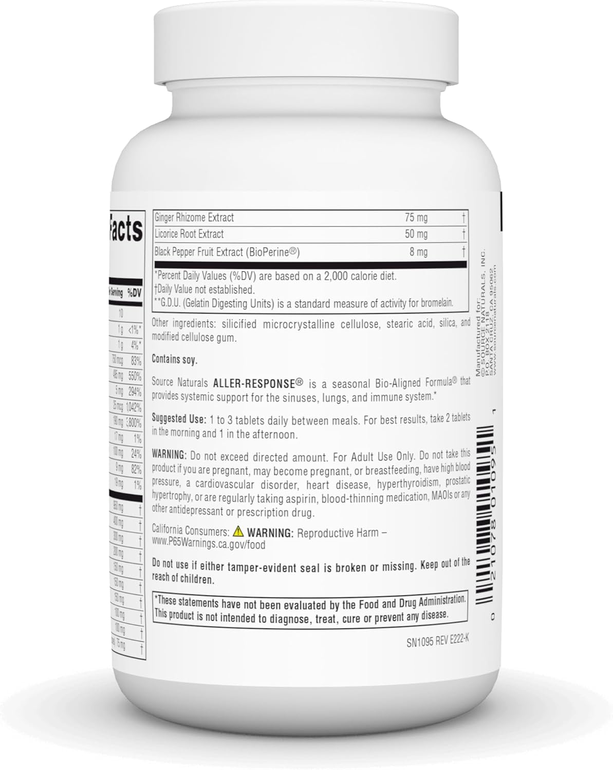 Source Naturals Aller-Response 90 Tablets for Seasonal Immune Support