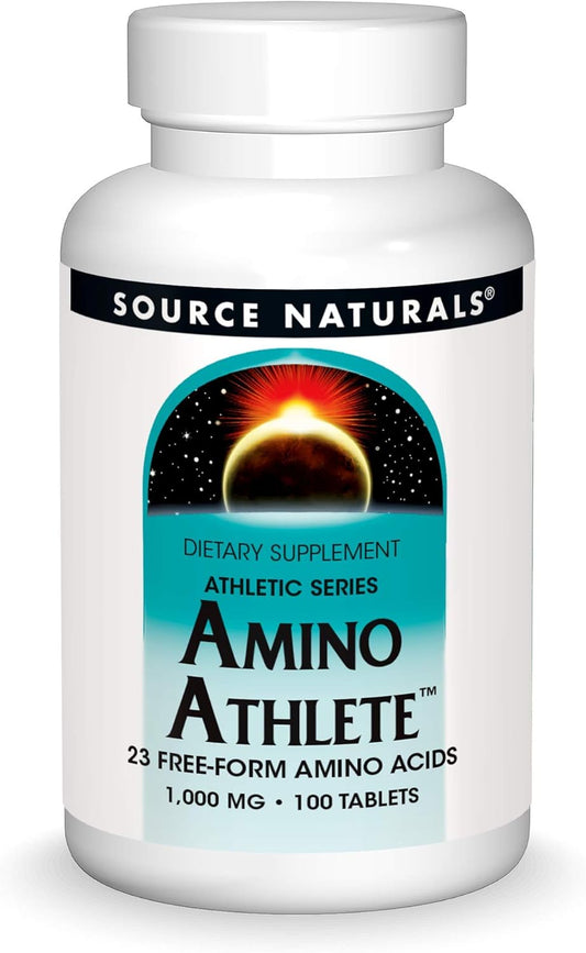 Source Naturals Amino Athlete Supplement - 100 Tablets, 23 Free Form Amino Acids for Athletes