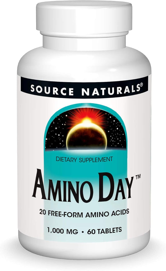 Source Naturals Amino Day Tablets - 20 Free Form Amino Acids for Quality Dieting Support - 60 Count