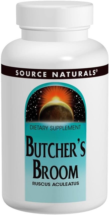 Source Naturals Butcher's Broom Extract 500mg, 100 Tablets for Circulation Support