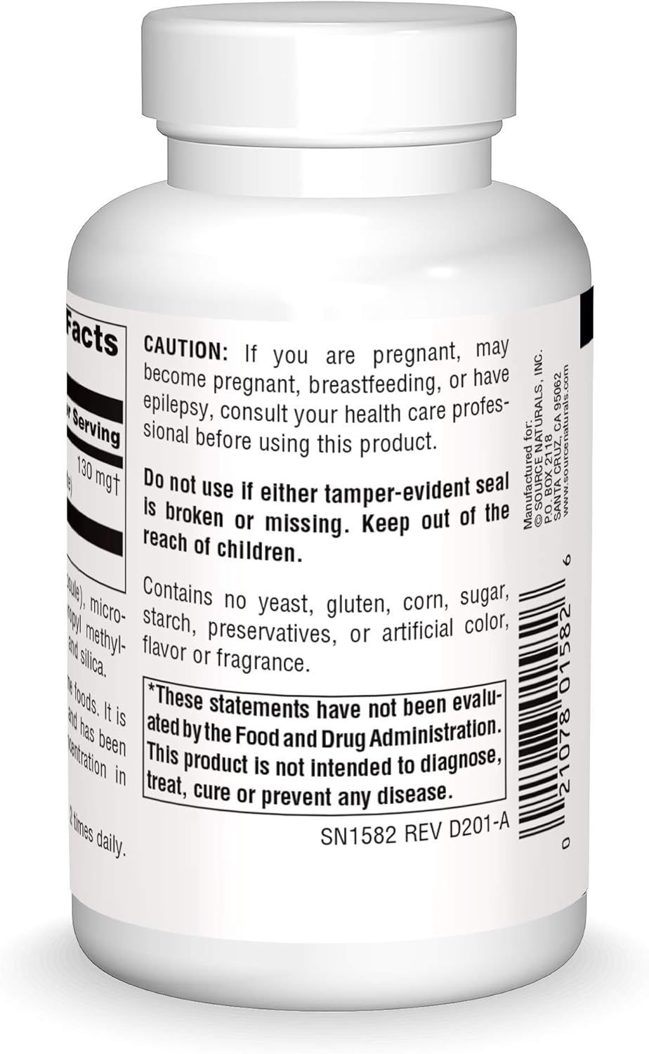 Source Naturals DMAE Bitartrate Capsules - Cognitive Support Supplement, 351mg - 100 Count