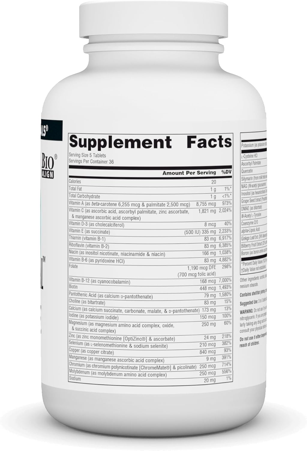 Source Naturals Elan Vital Multiple 180 Tablets - Supports Brain, Heart, Liver, Immune System, Energy Boost