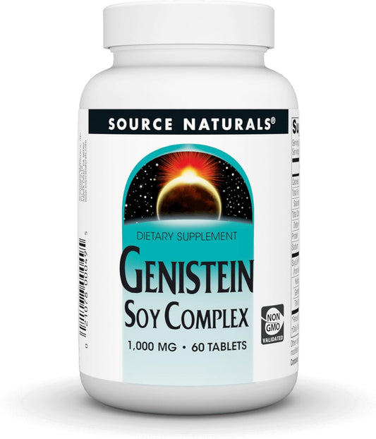 Source Naturals Genistein Soy Complex with SoyLife - 40 mg, 60 Tablets for Hormonal Balance