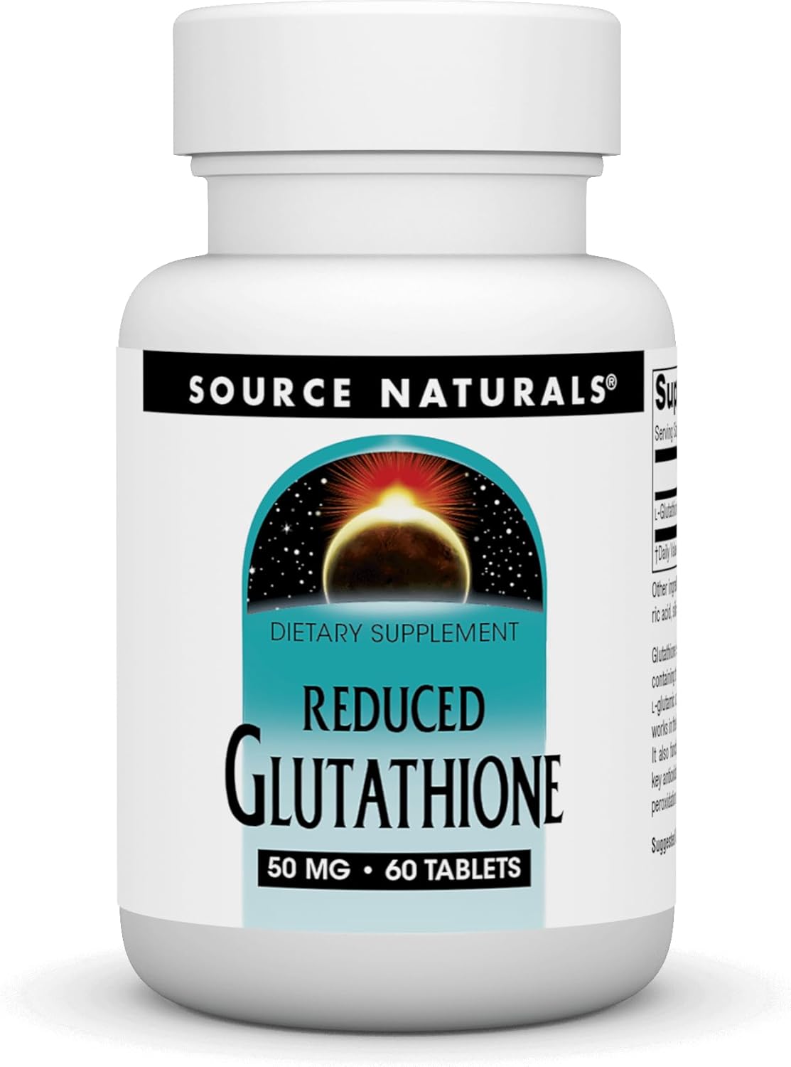 Source Naturals Glutathione Liver Support Supplement - 50mg - 60 Tablets for Detox and Immune Health