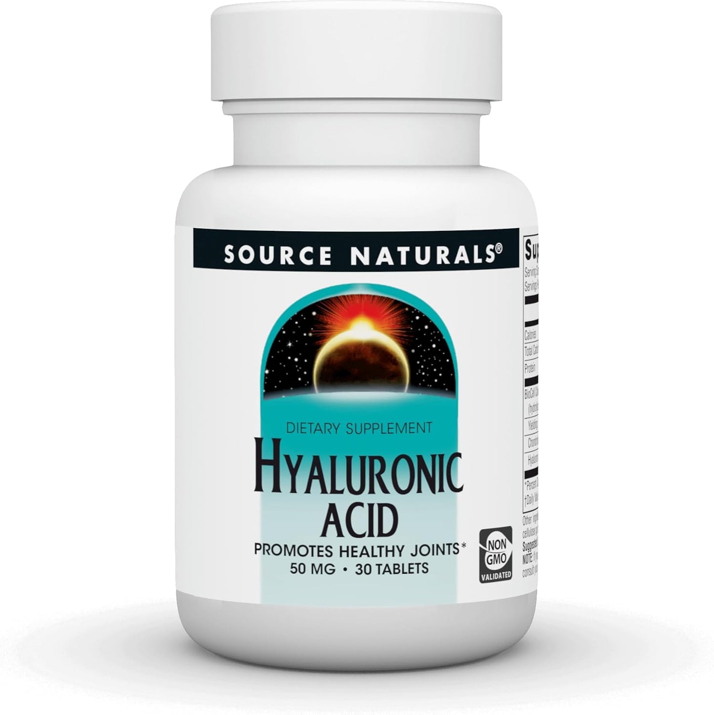 Source Naturals Hyaluronic Acid 50mg Tablets - 30 Count Bottle