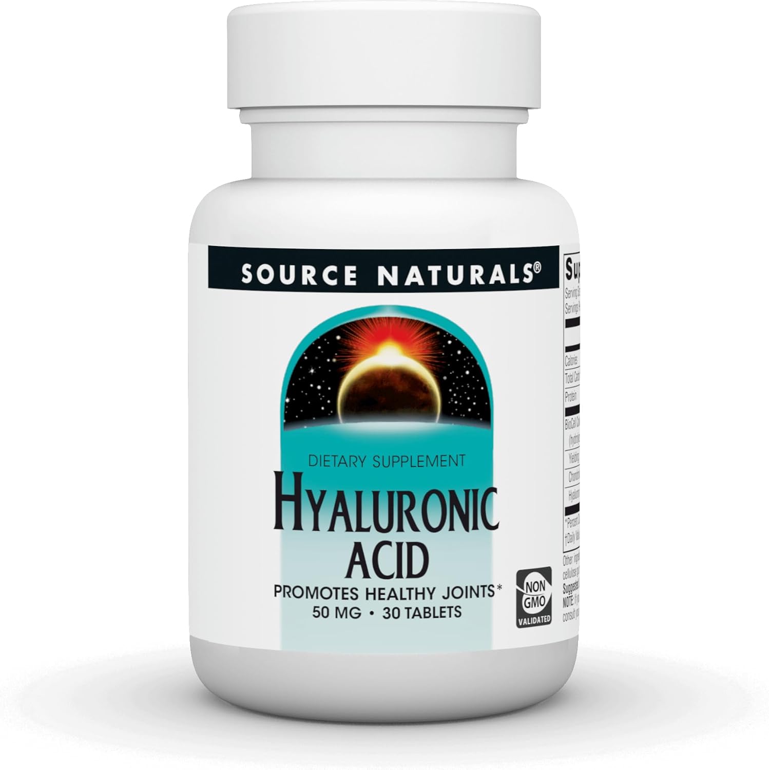 Source Naturals Hyaluronic Acid 50mg Tablets - 30 Count Bottle