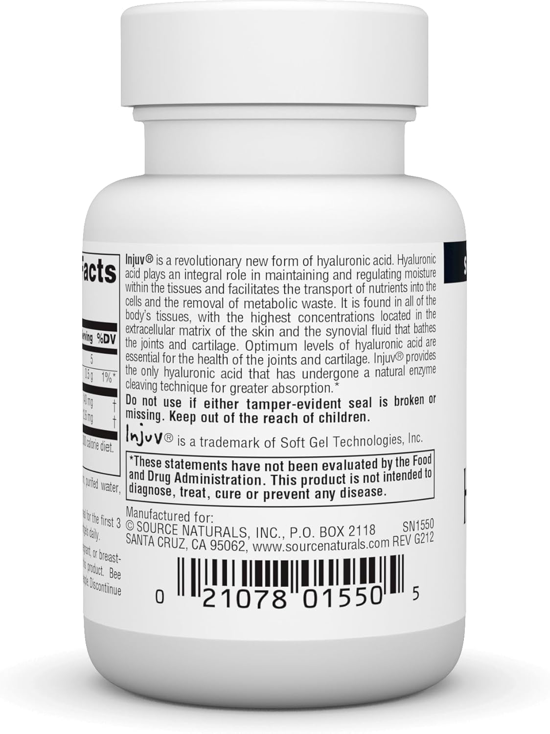 Source Naturals Injuv Hyaluronic Acid Softgels - 70mg, 60 Count