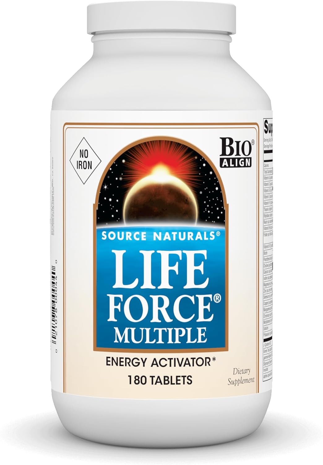 Source Naturals Life Force Multiple Energy Activator 180 Tablets Iron-Free Formula