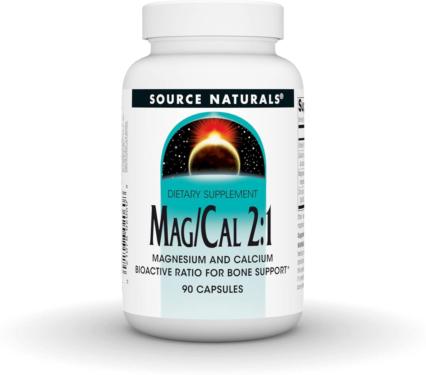 Source Naturals Mag/Cal 2:1 Supplement - 90 Capsules, Magnesium and Calcium Formula