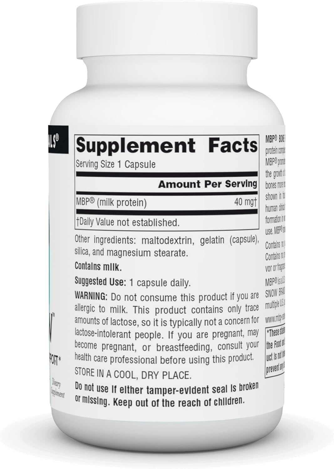 Source Naturals MBP Bone Renew Capsules - Advanced Density Support with Milk Protein - 60 Count