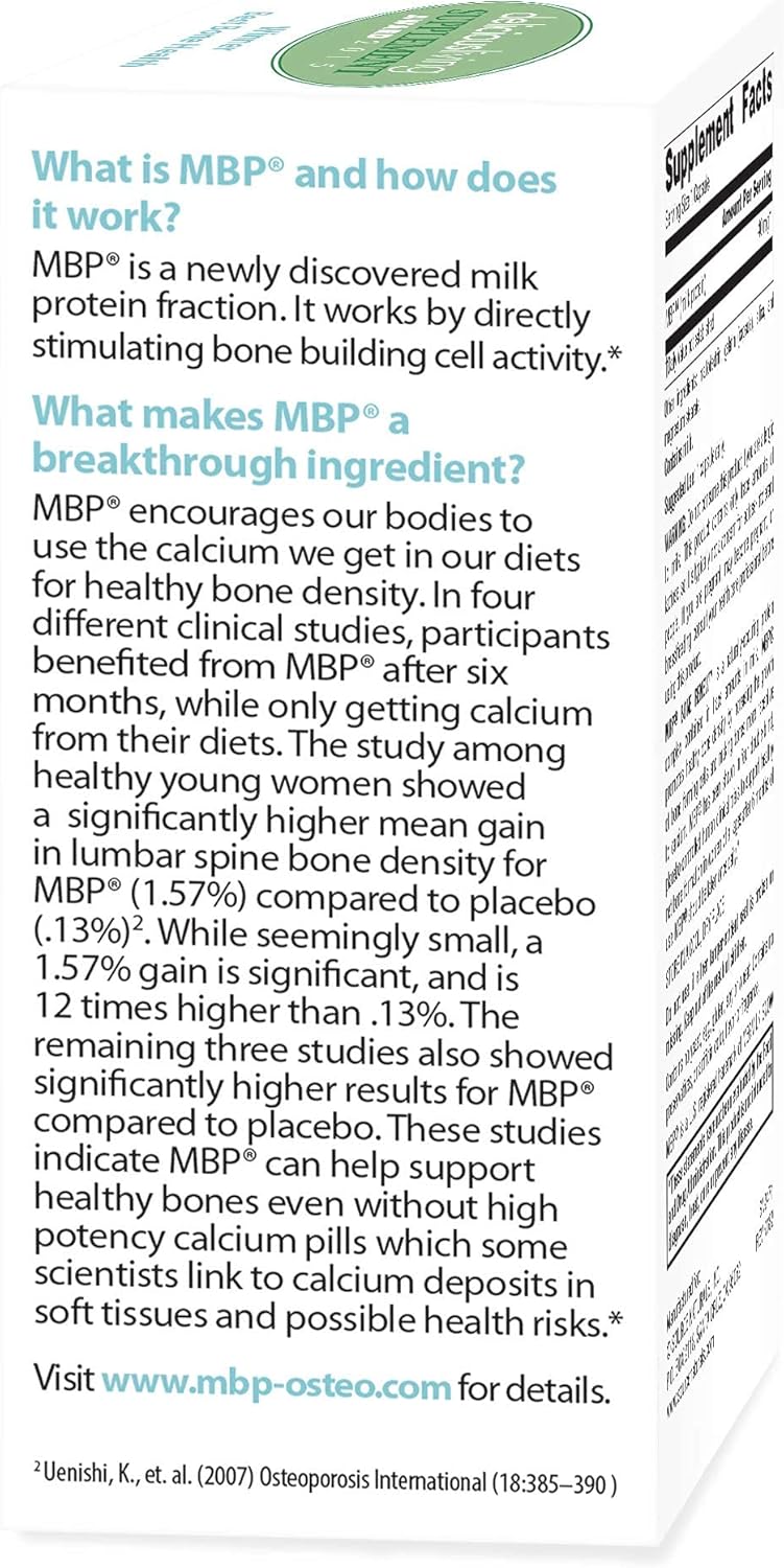 Source Naturals MBP Bone Renew Capsules - Milk Protein Enhances Bone Density - 30 Count