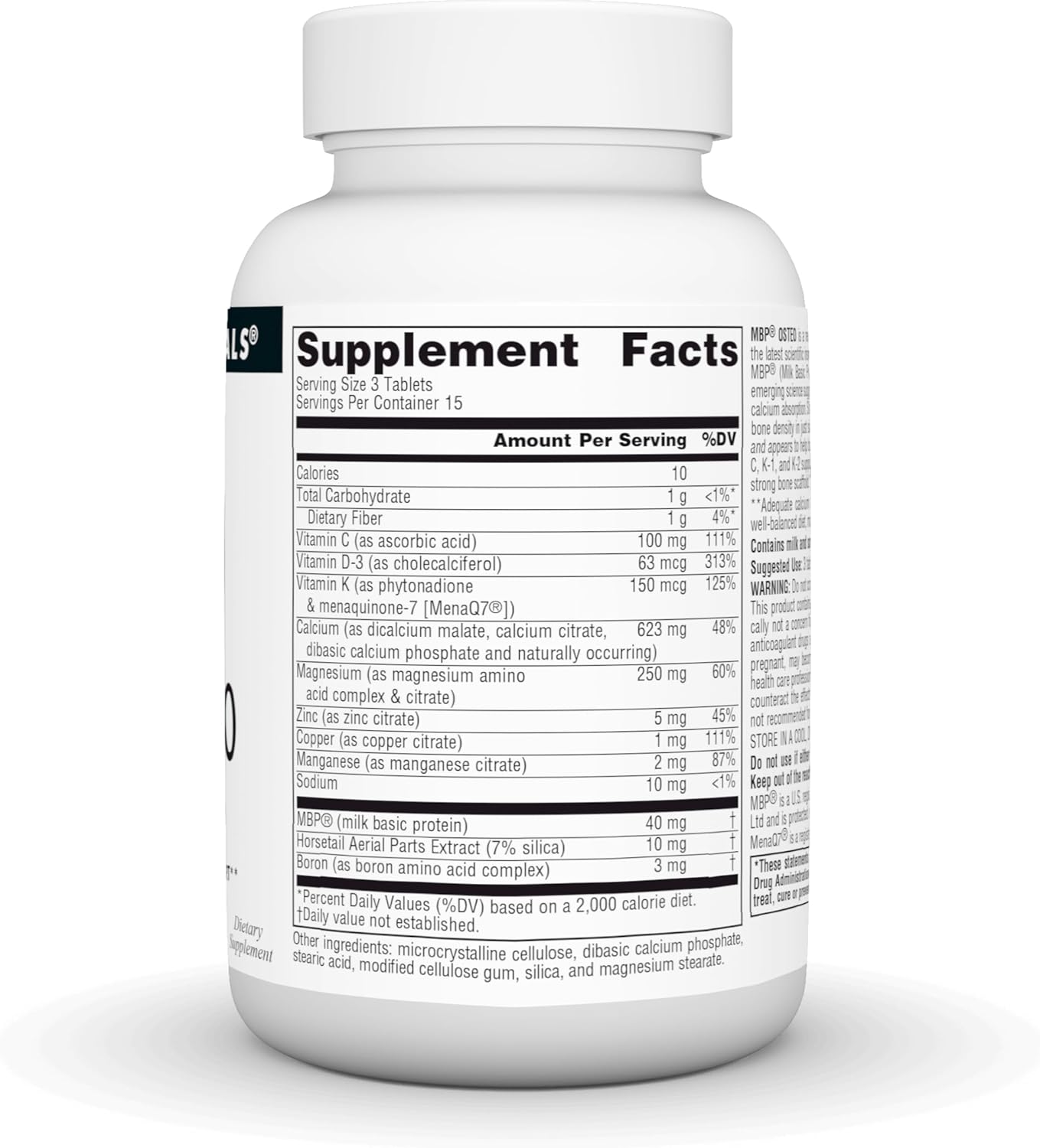 Source Naturals MBP Osteo with Calcium, Bone Density Support in Advanced Formula - 45 Tablets