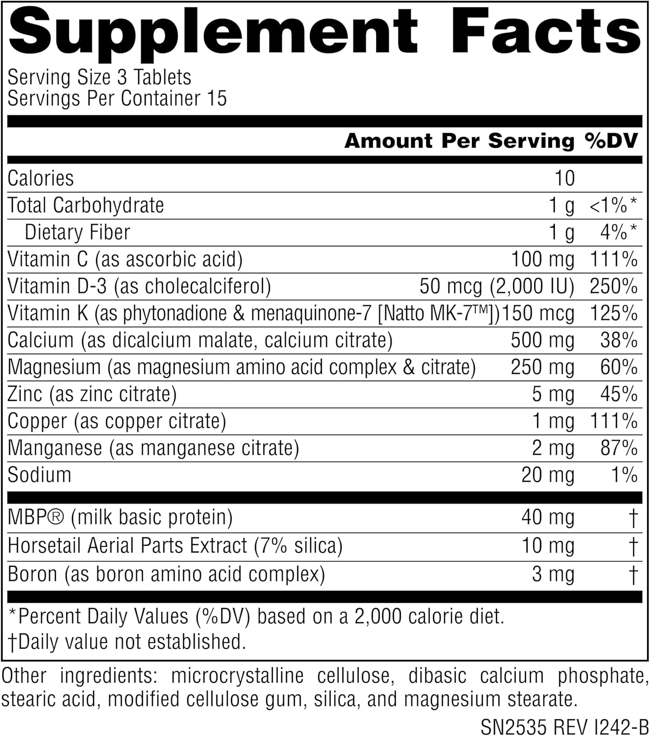 Source Naturals MBP Osteo with Calcium, Bone Density Support in Advanced Formula - 45 Tablets