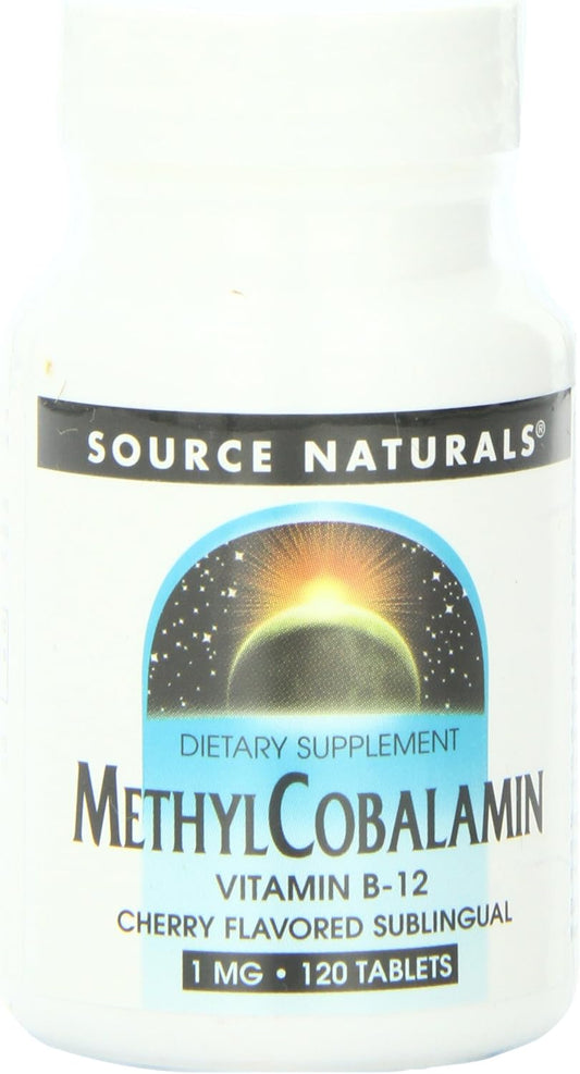 Source Naturals Methylcobalamin 1mg Vitamin B-12 Lozenges - Natural Cherry Flavor - 240 Count