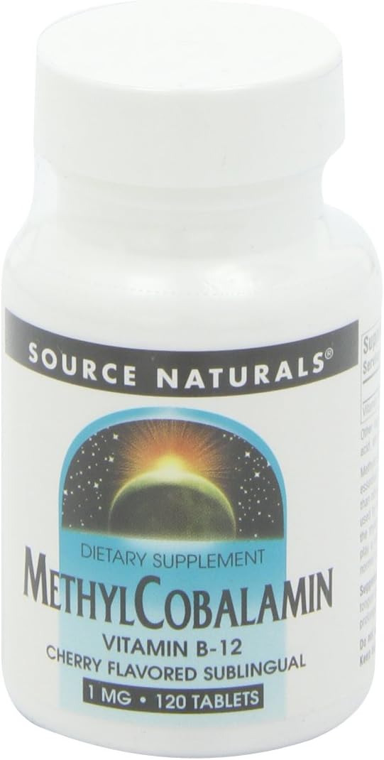 Source Naturals Methylcobalamin 1mg Vitamin B-12 Lozenges - Natural Cherry Flavor - 240 Count