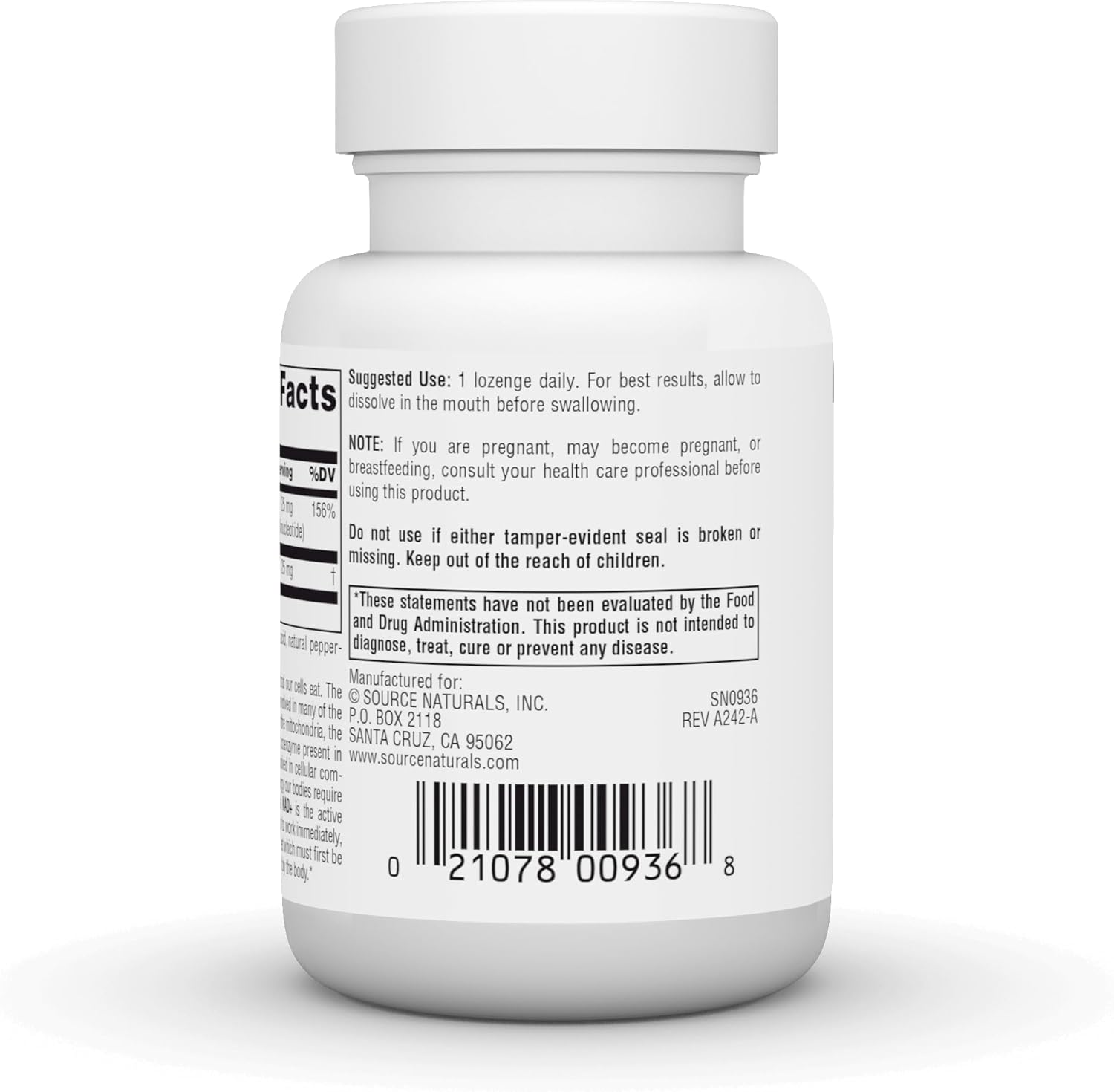 Source Naturals NAD+ Coenzymated B-3 Lozenges - 25mg for Cellular Energy Support - 30 Count