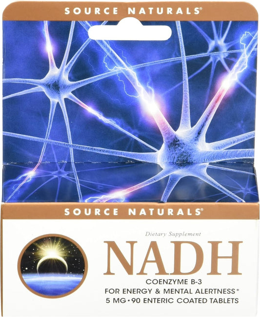 Source Naturals NADH 5mg Tablets - Enhance Energy Levels and Cognitive Function, 90 Count
