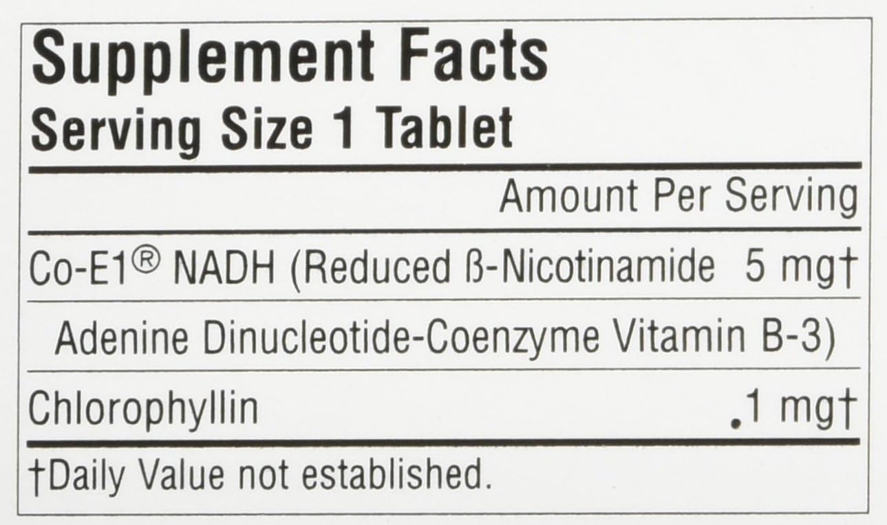 Source Naturals NADH 5mg Tablets - Enhance Energy Levels and Cognitive Function, 90 Count