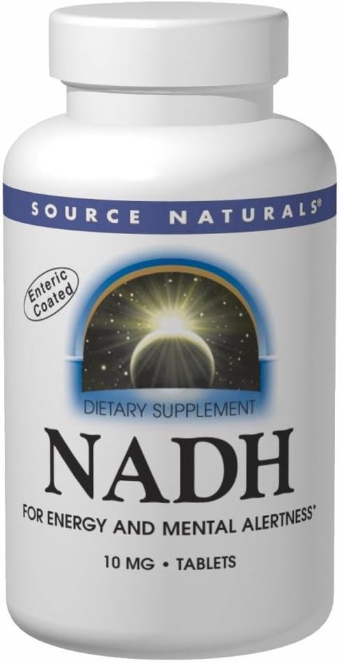Source Naturals NADH Coenzyme B-3 5mg Enteric Coated Tablets for Energy and Focus - 60 Count
