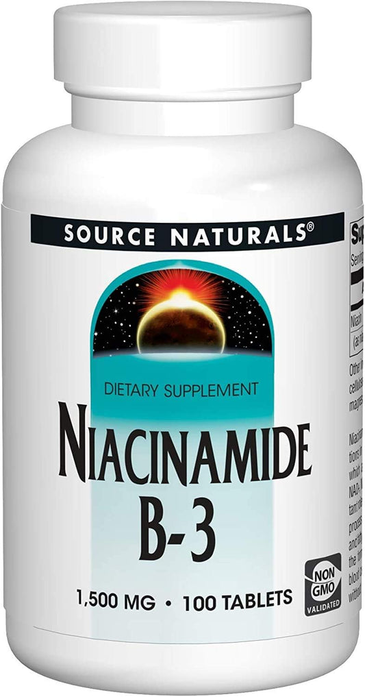 Source Naturals Niacinamide 1500mg Tablets - Pack of 200