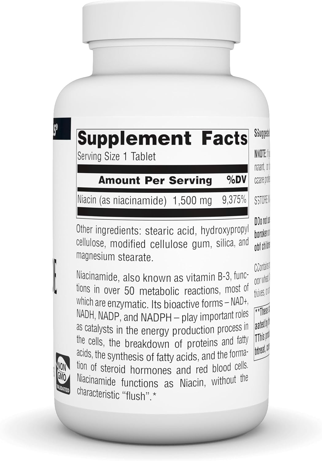 Source Naturals Niacinamide B-3 Supplement - 1500 mg, 100 Tablets for Overall Health and Wellness