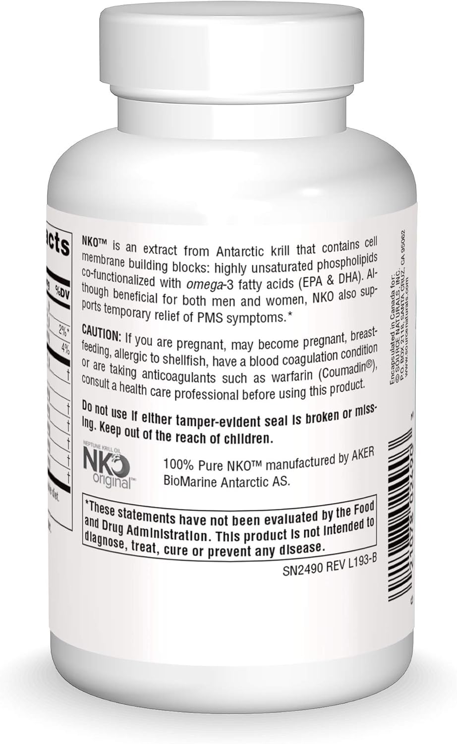 Source Naturals NKO Neptune Krill Oil 1000mg Softgels - Heart Health and Cell Membrane Support - 90 Count